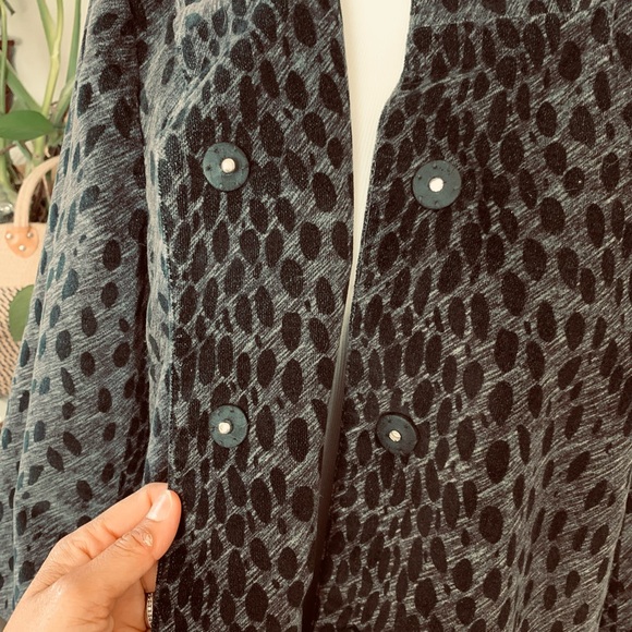 Michael kore leopard jacket cocoon coat L - Picture 4 of 6